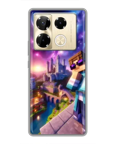 Чехол для Infinix Note 40 Pro с картинкой «Стив и космос»
