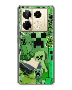 Чехол для Infinix Note 40 Pro с картинкой «Криперы Minecraft»