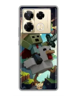 Чехол для Infinix Note 40 Pro с картинкой «Стив и гусь»
