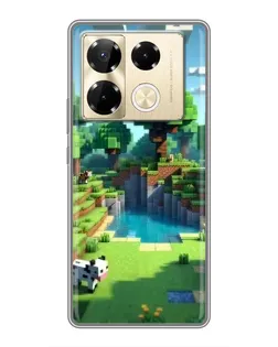 Чехол для Infinix Note 40 Pro с картинкой «Minecraft летний день»