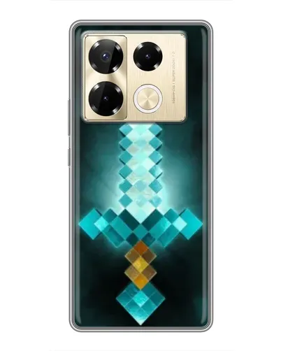 Чехол для Infinix Note 40 Pro с картинкой «Алмазный меч неон»