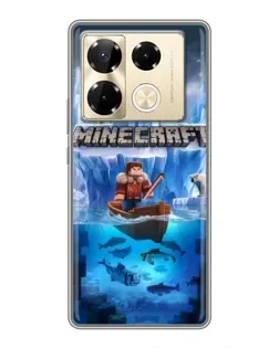 Чехол для Infinix Note 40 Pro с картинкой «Minecraft ледяной мир»