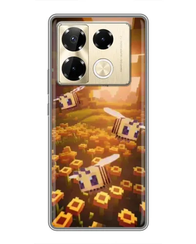 Чехол для Infinix Note 40 Pro с картинкой «Поле подсолнухов»