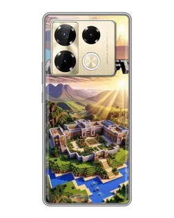 Чехол для Infinix Note 40 Pro с картинкой «Minecraft панорама»
