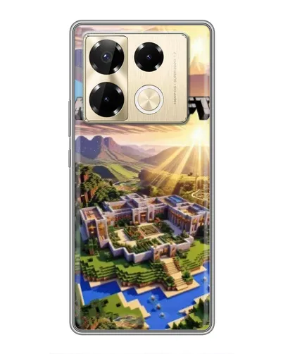 Чехол для Infinix Note 40 Pro с картинкой «Minecraft панорама»