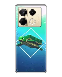 Чехол для Infinix Note 40 Pro с картинкой «Черепаха Minecraft»