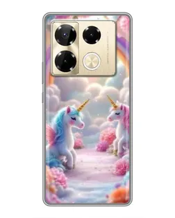 Чехол для Infinix Note 40 Pro с картинкой «Радуга и единороги» Чехол для Infinix Note 40 Pro с картинкой «Радуга и единороги»