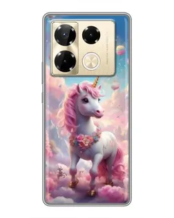 Чехол для Infinix Note 40 Pro с картинкой «Единорог среди облаков»