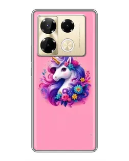 Чехол для Infinix Note 40 Pro с картинкой «Сказочный единорог»