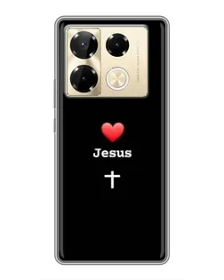 Чехол для Infinix Note 40 Pro с картинкой «Сердце - Jesus»