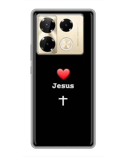 Чехол для Infinix Note 40 Pro с картинкой «Сердце - Jesus» Чехол для Infinix Note 40 Pro с картинкой «Сердце - Jesus»