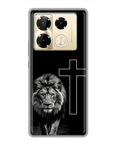 Чехол для Infinix Note 40 Pro с картинкой «Лев и Крест» Чехол для Infinix Note 40 Pro с картинкой «Лев и Крест»
