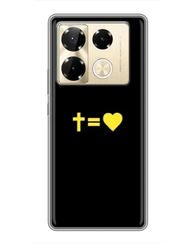 Чехол для Infinix Note 40 Pro с картинкой «Сердце и Крест» Чехол для Infinix Note 40 Pro с картинкой «Сердце и Крест»