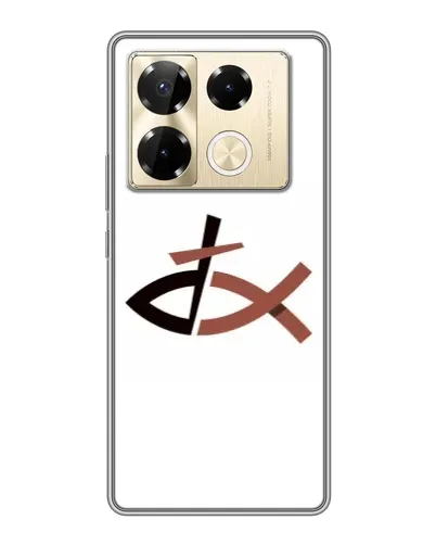 Чехол для Infinix Note 40 Pro с картинкой «Рыба и крест» Чехол для Infinix Note 40 Pro с картинкой «Рыба и крест»