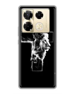 Чехол для Infinix Note 40 Pro с картинкой «Сияющий крест Jesus»