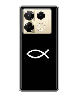 Чехол для Infinix Note 40 Pro с картинкой «Символ рыбы Jesus»