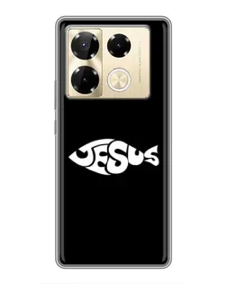 Чехол для Infinix Note 40 Pro с картинкой «Рыба Jesus»