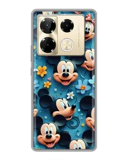 Чехол для Infinix Note 40 Pro с картинкой «Паттерн Микки и Минни»