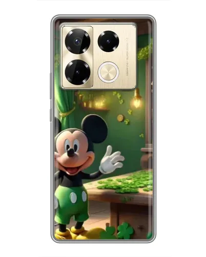 Чехол для Infinix Note 40 Pro с картинкой «Микки в мастерской»
