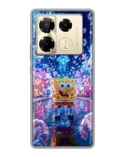 Чехол для Infinix Note 40 Pro с картинкой «Неоновый океан»