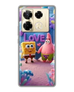 Чехол для Infinix Note 40 Pro с картинкой «Губка Боб Патрик»