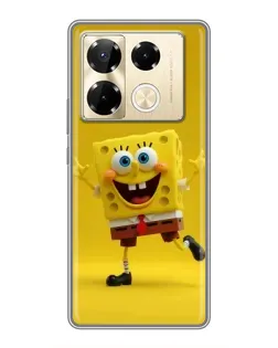 Чехол для Infinix Note 40 Pro с картинкой «Позитивный Губка Боб»