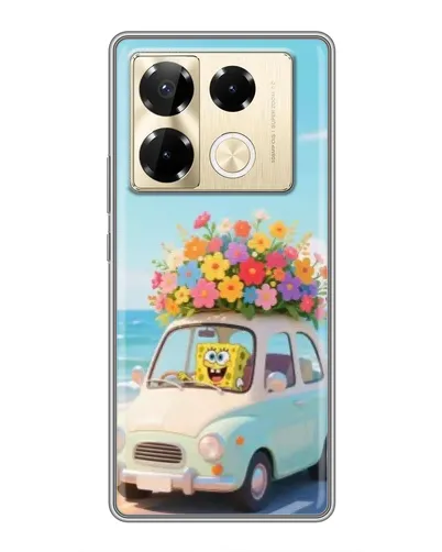 Чехол для Infinix Note 40 Pro с картинкой «Автомобильное путешествие»