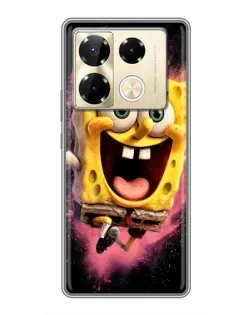 Чехол для Infinix Note 40 Pro с картинкой «Взрывной Спанч Боб»