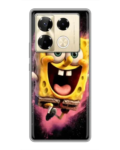 Чехол для Infinix Note 40 Pro с картинкой «Взрывной Спанч Боб»