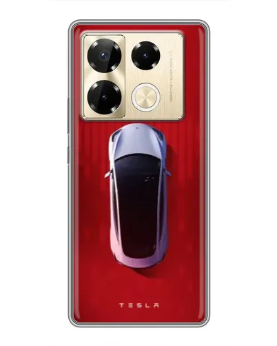Чехол для Infinix Note 40 Pro с картинкой «Tesla Top View»