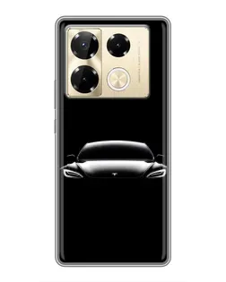 Чехол для Infinix Note 40 Pro с картинкой «Фары Tesla Night»