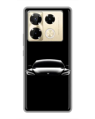 Чехол для Infinix Note 40 Pro с картинкой «Фары Tesla Night»