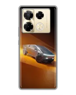Чехол для Infinix Note 40 Pro с картинкой «Cybertruck в пустыне»