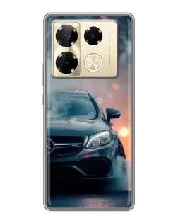 Чохол для Infinix Note 40 Pro з картинкою «Mercedes — нічне місто»