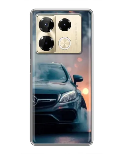 Чехол для Infinix Note 40 Pro с картинкой «Mercedes — ночной город»