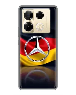 Чехол для Infinix Note 40 Pro с картинкой «Mercedes — флаг Германии»