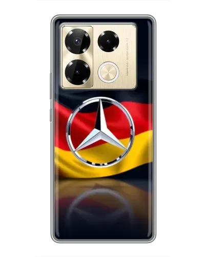 Чехол для Infinix Note 40 Pro с картинкой «Mercedes — флаг Германии»