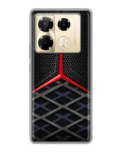 Чехол для Infinix Note 40 Pro с картинкой «Mercedes Carbon Grid»