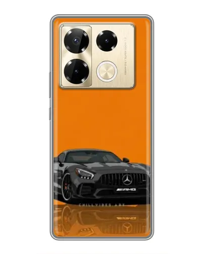 Чехол для Infinix Note 40 Pro с картинкой «Оранжевый Mercedes AMG»