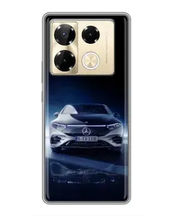 Чехол для Infinix Note 40 Pro с картинкой «Ночной Mercedes EQ»