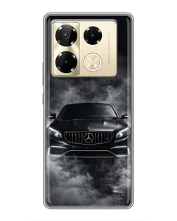 Чехол для Infinix Note 40 Pro с картинкой «Mercedes в дыму»