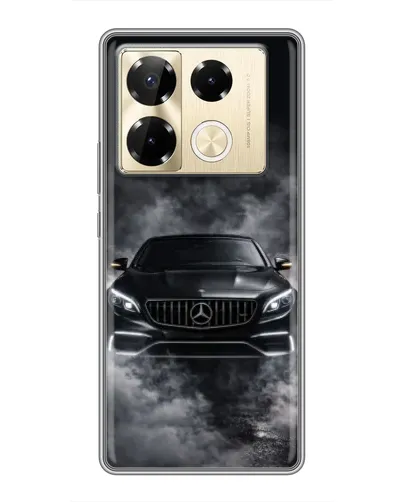 Чехол для Infinix Note 40 Pro с картинкой «Mercedes в дыму»