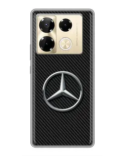 Чехол для Infinix Note 40 Pro с картинкой «Карбоновый Mercedes стиль»
