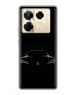 Чехол для Infinix Note 40 Pro с картинкой «Mercedes — силуэт авто»