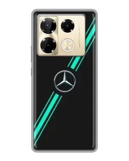 Чехол для Infinix Note 40 Pro с картинкой «Спортивные линии Mercedes»