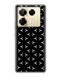 Чехол для Infinix Note 40 Pro с картинкой «Mercedes паттерн звезд»