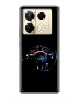 Чохол для Infinix Note 40 Pro з картинкою «Салон Audi — кермо»