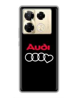 Чохол для Infinix Note 40 Pro з картинкою «Логотип Audi Heart»