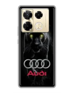 Чехол для Infinix Note 40 Pro с картинкой «Пантера и Audi»