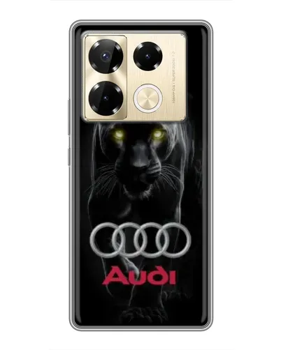 Чехол для Infinix Note 40 Pro с картинкой «Пантера и Audi»